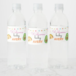 Fiesta Mexicaanse Taco Over 'Een Baby Party Waterfles Etiket