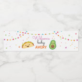 Fiesta Mexicaanse Taco Over 'Een Baby Party Waterfles Etiket (Enkel label)