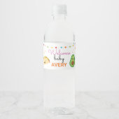 Fiesta Mexicaanse Taco Over 'Een Baby Party Waterfles Etiket (Voorkant)