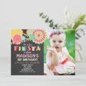 Fiesta Mexicaanse verjaardagsfeestje uitnodiging r (Staand voorkant)