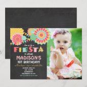 Fiesta Mexicaanse verjaardagsfeestje uitnodiging r (Voorkant / Achterkant)