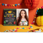 Fiesta Mexican Afstuderen Chalk Invitation Kaart