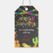 Fiesta Mexican Birthday Confetti Bedankt Label Cadeaulabel (Voorkant)