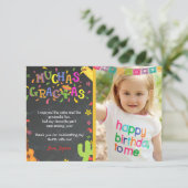 Fiesta Mexican Birthday Hartelijk dank voor uw fot Kaart (Staand voorkant)