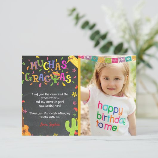 Fiesta Mexican Birthday Hartelijk dank voor uw fot Kaart (Staand voorkant)