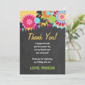 Fiesta Mexican Birthday Party - Hartelijk dank Bedankkaart (Staand voorkant)