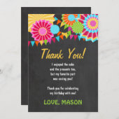 Fiesta Mexican Birthday Party - Hartelijk dank Bedankkaart (Voorkant / Achterkant)