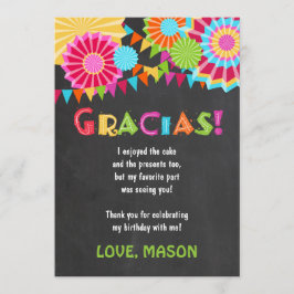 Fiesta Mexican Birthday Party - Hartelijk dank Bedankkaart