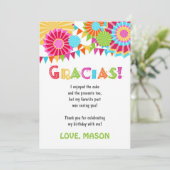 Fiesta Mexican Birthday Party - Hartelijk dank Bedankkaart (Staand voorkant)