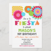 Fiesta Mexican Birthday Party Invitation Kaart (Voorkant / Achterkant)