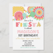 Fiesta Mexican Birthday Party Invitation roze Gold Kaart (Voorkant)