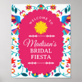 Fiesta Mexican Bridal Shower Welcome Sign Poster (Voorkant)