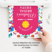 Fiesta Mexican Bridal Shower Welcome Sign Poster