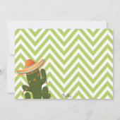 Fiesta Mexican Cactus Sombrero Party Invite Kaart (Achterkant)