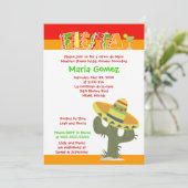 Fiesta Mexican Cinco de Mayo Vrijgezellenfeest Inv Kaart (Staand voorkant)