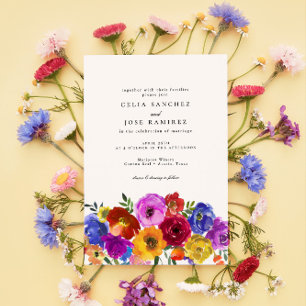 Fiesta Mexican Colorful Floral Wedding Kaart