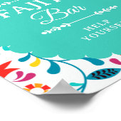Fiesta Mexican Fajita Bar Bridal Shower Sign Poster (Hoek)