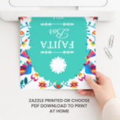 Fiesta Mexican Fajita Bar Bridal Shower Sign Poster