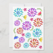 Fiesta Mexican Floral Birthday Invitation Kaart (Achterkant)