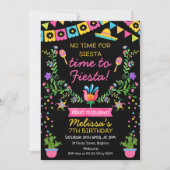 Fiesta Mexican Floral Birthday Kaart (Voorkant)