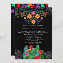 Fiesta Mexican Floral Cactus Wedding