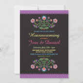 Fiesta Mexican Floral Invite Kaart (Voorkant)
