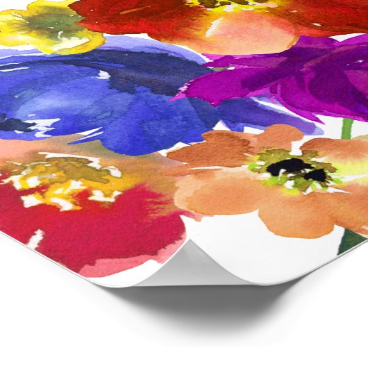 Fiesta Mexican Floral Wedding Welcome Sign Poster (Hoek)