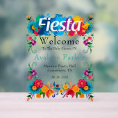 Fiesta Mexican Flowers Baby shower Welkom Acryl Bord (Neutraal)