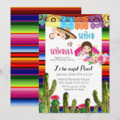 Fiesta Mexican Gender Reveal Baby shower Uitnodige Kaart (Voorkant / Achterkant)