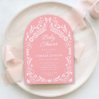 Fiesta Mexican Girl Baby shower Arch Invitation
