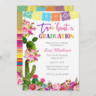 Fiesta Mexican Graduation Party Invitation Kaart