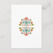 Fiesta Mexican Limoen Accommodding Wedding Cards Informatiekaartje (Achterkant)