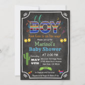 Fiesta Mexican Oh Boy Baby shower Invitation Kaart (Voorkant)