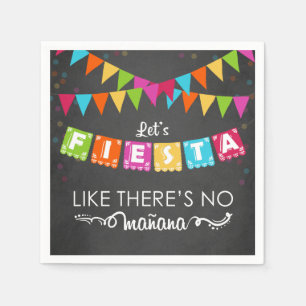 Fiesta Mexican Paper Napkin Party Mañana Birthday Servet
