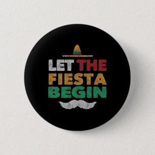 Fiesta Mexican Party Funny Cinco De Mayo Ronde Button 5,7 Cm