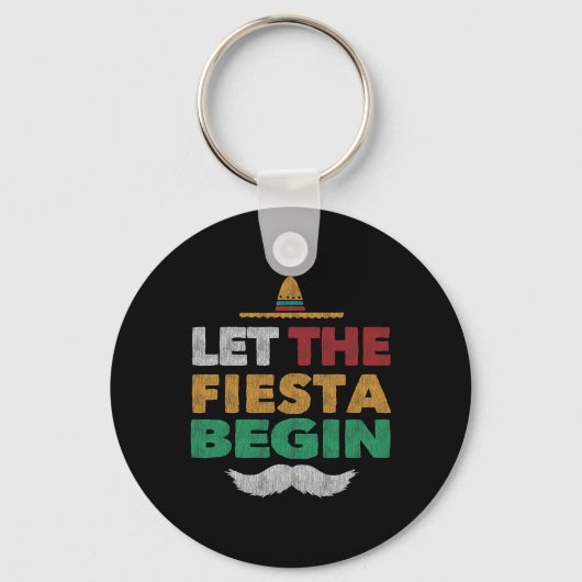 Fiesta Mexican Party Funny Cinco De Mayo Sleutelhanger (Voorkant)