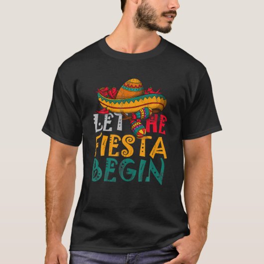 Fiesta Mexican Party Funny Cinco De Mayo T-shirt (Voorkant)