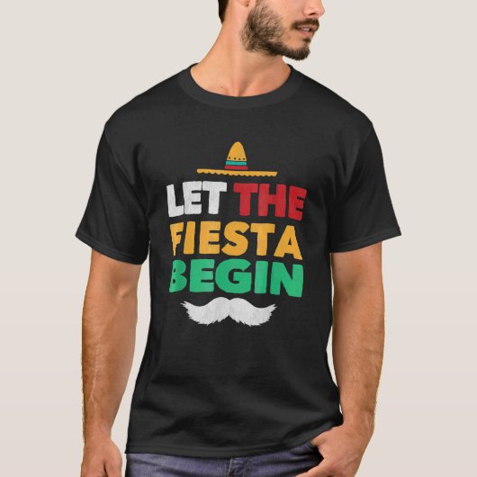 Fiesta Mexican Party T-shirt Cinco De Mayo (Voorkant)