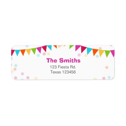 Fiesta Mexican Return Address Label (Voorkant)