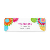 Fiesta Mexican Return Address Label (Voorkant)