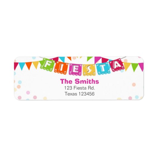 Fiesta Mexican Return Address Label (Voorkant)