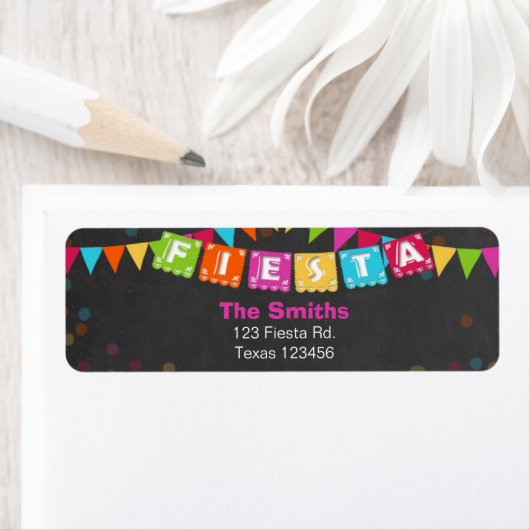 Fiesta Mexican Return Address Label (Insitu)