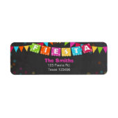Fiesta Mexican Return Address Label (Voorkant)