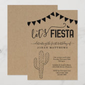 Fiesta Mexican Theme Birthday Party Kaart (Voorkant / Achterkant)