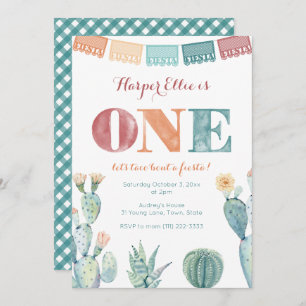 Fiesta Mexican Theme Girl Herfst 1e verjaardag Kaart