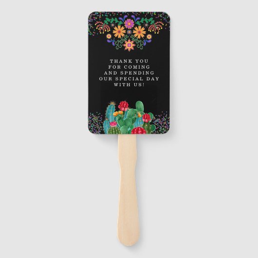 Fiesta Mexican Wedding Bedankt Handwaaier (Achterkant)