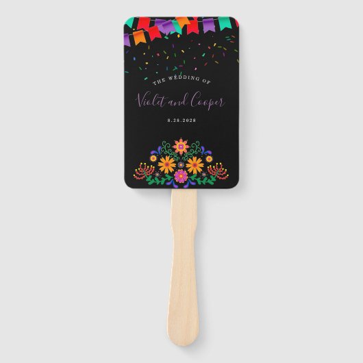 Fiesta Mexican Wedding Bedankt Handwaaier (Voorkant)