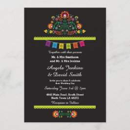 Fiesta Mexican Wedding Party Bright Invitation Kaart