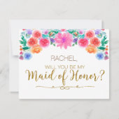 FIESTA Mexican Will You Be My Maid of Honor Kaart (Voorkant)