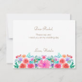 FIESTA Mexican Will You Be My Maid of Honor Kaart (Achterkant)